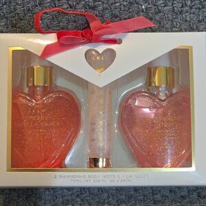 LULU Body Care  3pc Gift Set-Shimmering Hair and Body Mist +Lip Gloss